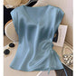 Women's Solid Color Silky V-Neck Tank Top