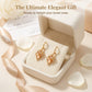 🍃 LIMITED-TIME BUY 1 GET 1 FREE! ✨ Cat's Eye Drop Earrings – Leaf Design, Gold Tone, Luminous 💛