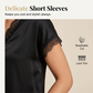 👚 50% OFF NOW! 🌙 Women's V-Neck Lace Top – Short Sleeve, Elegant & Day to Night – Intricate Lace Splicing, Relaxed Drape, Feminine Charm 🌸