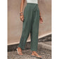 👖 50% OFF NOW! 🧶 Women's Wide-Leg Pants – Breathable Cotton Blend, Lace Crochet Side Hem & Drawstring Waist – Relaxed Fit, Feminine Detail 🌿