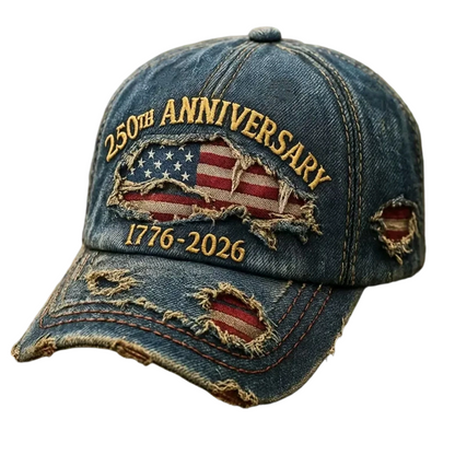 📢📢40% OFF !! ⏰250th Anniversary Distressed Baseball Cap