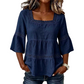 ⏳Limited-time 50% off⏰ Elegant Square Neck Summer Blouse🌸👚