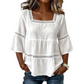 ⏳Limited-time 50% off⏰ Elegant Square Neck Summer Blouse🌸👚