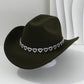 🤠 LIMITED-TIME 50% OFF! 💥 Women's Rhinestone Heart Cowboy Hat – Sparkling, Elegant French Jazz Fedora ✨