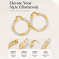 📢📢50% OFF !!⏰Women's Elegant Twisted Hoop Earrings