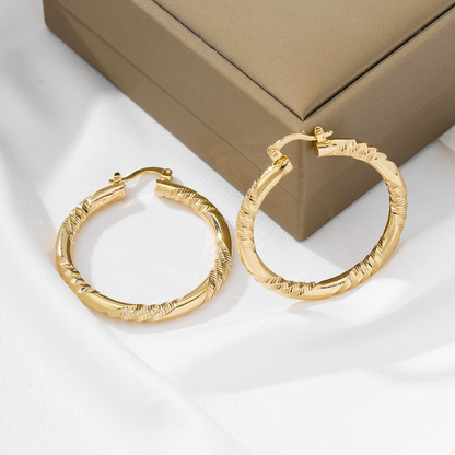 📢📢50% OFF !!⏰Women's Elegant Twisted Hoop Earrings