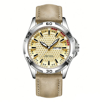 ⌚ LIMITED-TIME 50% OFF! 💥 Men's Luminous Quartz 30M Sports Wristwatch – 3D Geometric Dial, Anti-Scratch, Water Resistant ✨