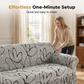 High-Stretch Sofa Slipcover – Ruffled Hem & Full Protection