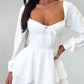 👗 50% OFF NOW! 🎀 Women's Sweetheart Neckline Skort Dress – Tiered Ruffles & Open Back – Playful & Elegant 🥂