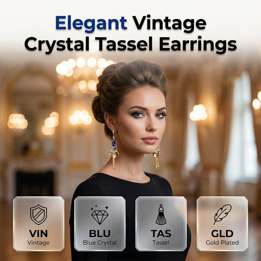 ⏳Limited-time 50% off⏰Elegant Vintage Rhinestone Drop Earrings👂📿