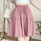 📢📢40% OFF !! ⏰Women High Waist Skirt Pants Wide Leg Ruffle Culottes