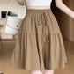 📢📢40% OFF !! ⏰Women High Waist Skirt Pants Wide Leg Ruffle Culottes
