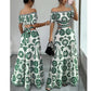 🌺 LIMITED-TIME 50% OFF! 💥 Women's Off-Shoulder Waist Cutout Daisy Printed Resort Dress – Flowy, Breezy, Tropical Chic ✨