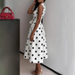 👗 LIMITED-TIME 50% OFF! 💥 Women's Polka Dot Sleeveless V-Neck Dress – Classic Print, Adjustable Tie, Versatile ✨
