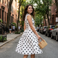 👗 LIMITED-TIME 50% OFF! 💥 Women's Polka Dot Sleeveless V-Neck Dress – Classic Print, Adjustable Tie, Versatile ✨