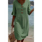 🎉 2026 Sale — Over 31,600 Sold 🔥 Women Solid Ruffle Sleeve V-Neck Midi Dress – Summer Casual Dress 🌸