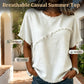 ⏳Time-Limited Special⏰Women's Summer Top with Raw Edge Paneling👚