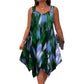 👗 LIMITED-TIME 50% OFF! 💥 Elegant Gradient Print Sleeveless Dress – Asymmetrical Hem, O-Ring Straps, Flow Fit ✨
