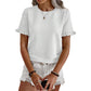 👚 LIMITED-TIME 50% OFF! 💥 Women's Elegant Ruffle Sleeve Summer Top – Round Neck, Textured, Wrinkle Resistant ✨