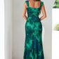 Elegant Floral Summer Beach Dress