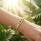 Women's Gold-Tone Cubic Zirconia Chain Bracelet