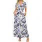 Elegant 3D Floral Maxi Dress