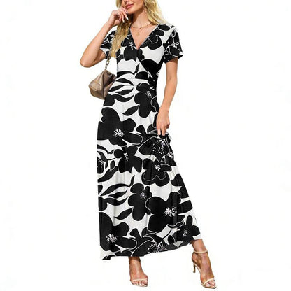Elegant 3D Floral Maxi Dress