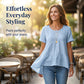 Women's Short Sleeve Tiered Tunic Top