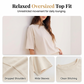 🌸 Women's Crewneck Short Sleeve Top & Pleated Skirt Set – 2-Piece Casual Outfit, Flattering High-Waist A-Line Skirt for Everyday Chic