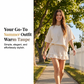 🌸 Women's Crewneck Short Sleeve Top & Pleated Skirt Set – 2-Piece Casual Outfit, Flattering High-Waist A-Line Skirt for Everyday Chic
