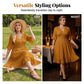 Women's V-Neck Ruffle Dress