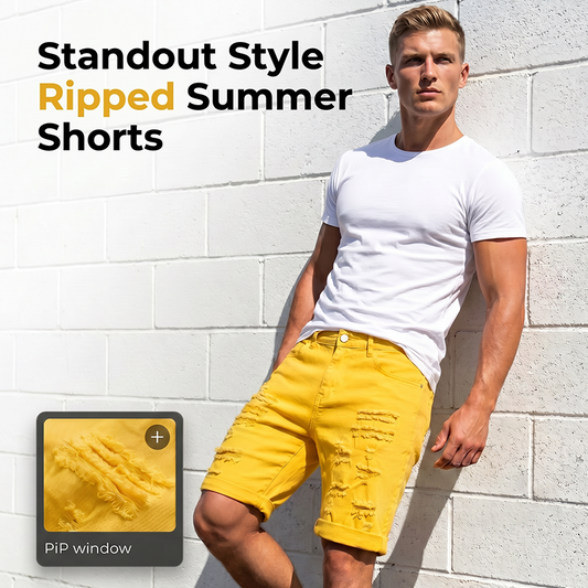 📢📢40% OFF !! ⏰Men's Casual Summer Ripped Shorts