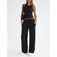 Women's Casual Sleeveless Top & High-Waisted Pants Set