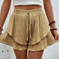 🩳 LIMITED-TIME 50% OFF! ✨ Women's Ruffle Layered Flowy Shorts – Skirt-Like Look, Elastic Waist, Breathable 🌸