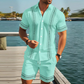 📢📢40% OFF !! ⏰Men's Floral Print Short Sleeve Shirt & Shorts Set