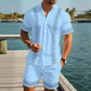 📢📢40% OFF !! ⏰Men's Floral Print Short Sleeve Shirt & Shorts Set
