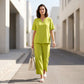 ⏳ LIMITED TIME 50% OFF! 👚 Women's V-Neck Top & Wide-Leg Pants Set – Effortless Style & All-Day Comfort 👖