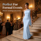 Asymmetrical Neckline Bodycon Formal Party Dress