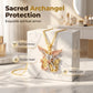 📢📢40% OFF !! ⏰Tri-Tone Angel Guardian Pendant Necklace🪽📿