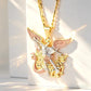 📢📢40% OFF !! ⏰Tri-Tone Angel Guardian Pendant Necklace🪽📿