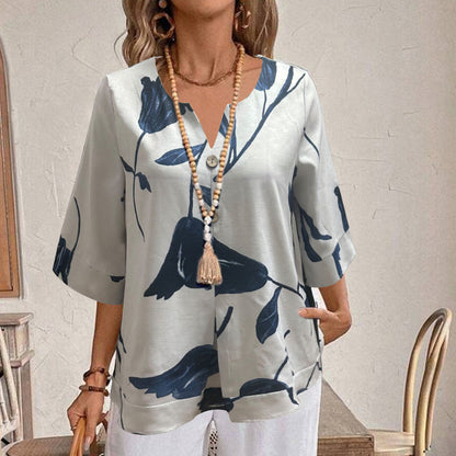 Women's Loose-Fit Casual Printed Top