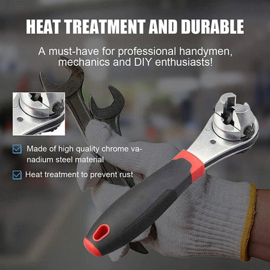 🎉 2026 Sale — Over 36,000 Sold! 🔧 Adjustable Ratchet Wrench – Large Torque & Anti-Rust Chrome Vanadium Steel ⚙️