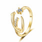 ⏳Limited-time 50% off⏰Adjustable Sparkle Initial Ring for Women💍