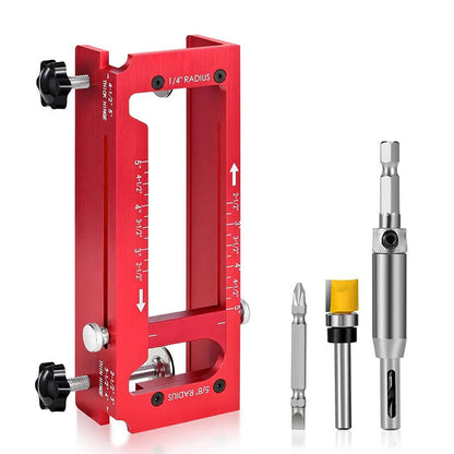 📐 Hinge Mortise Jig Kit – Adjustable, Durable Aluminum & Easy Clamping 🔩