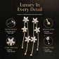 Women's Sparkling Flower Tassel Earrings