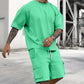 📢 LIMITED TIME 50% OFF! ⏰ Men's Casual Short Sleeve T-Shirt Shorts Set – Soft Breathable Fabric & Relaxed Fit ☀️