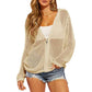 🌸☀️ 2026 Women's Open-Knit Zip-Up Cardigan | Lightweight Hollow-Out Long Sleeve Sweater for Spring & Summer