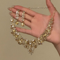 🌸 50% OFF NOW! 🌸Elegant Yellow Sparkling Rhinestone Jewelry