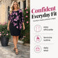 Women's Floral Print Cape Bodycon Dress