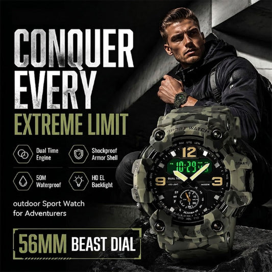 🎉 2026 Sale — Over 22,000 Sold!⌚Men's Waterproof Outdoor Sport Watch – Rugged Build, Luminous Dial 💧